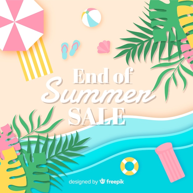 Free Vector End Of Summer Sales Background