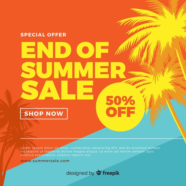 Free Vector End Of Summer Sales Background