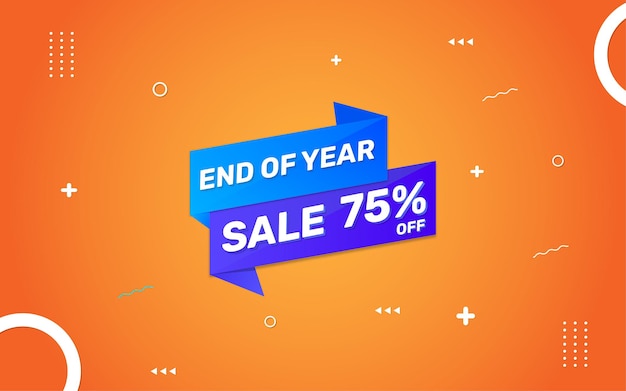 Premium Vector | End of year sale discount sale banner template promotion.