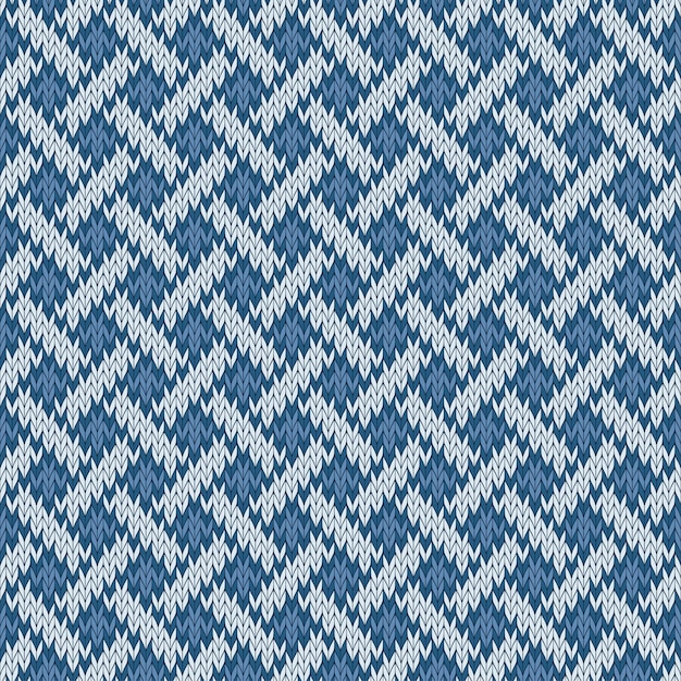 Endless seamless knitted woolen pattern based on the celtic knot Premium Vector