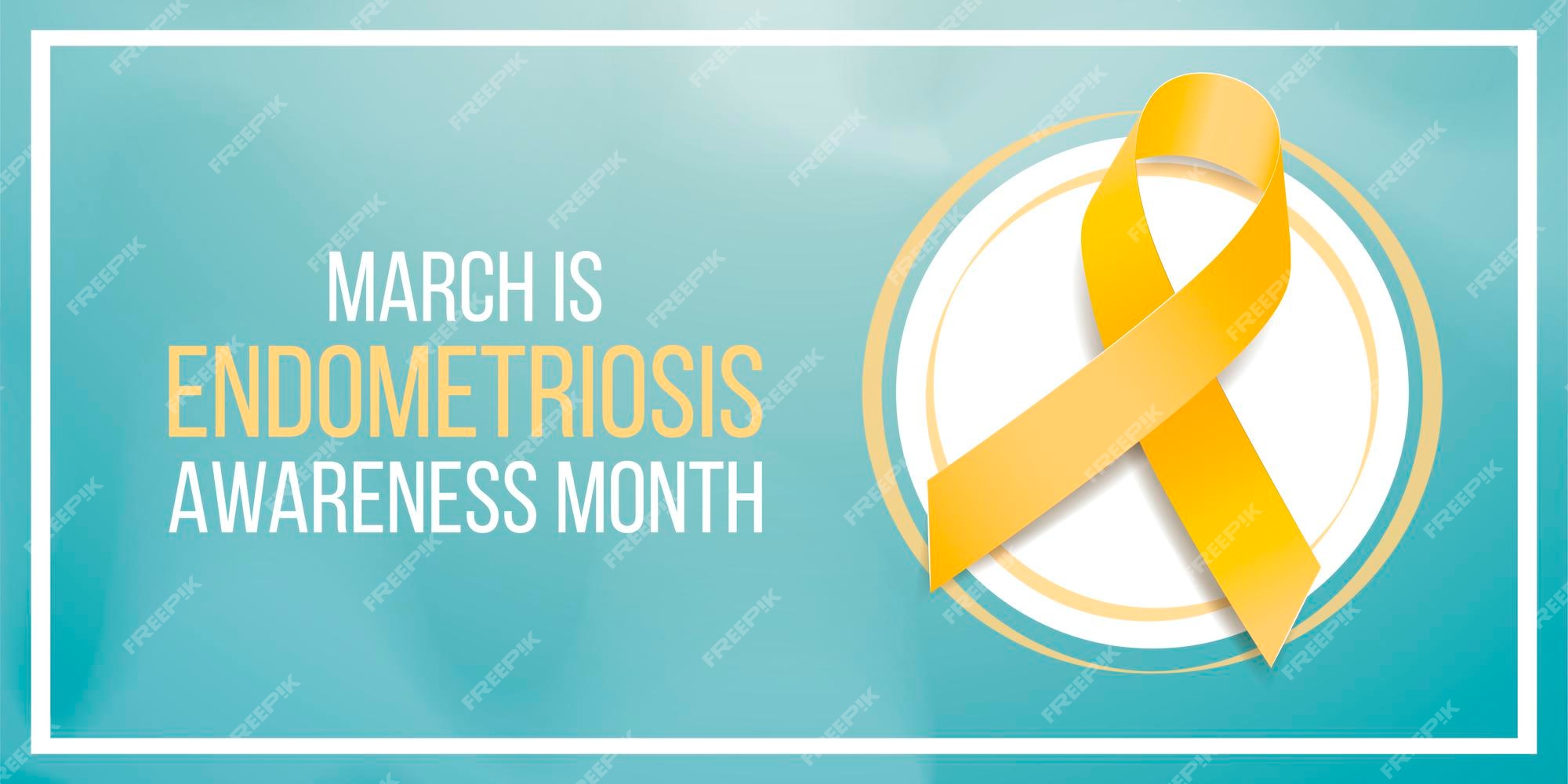 Premium Vector Endometriosis awareness month concept banner with