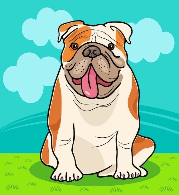 Cartoon English Bulldog Illustration Download Illustration 2020