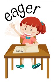 Free Vector English Vocabulary Of Eager