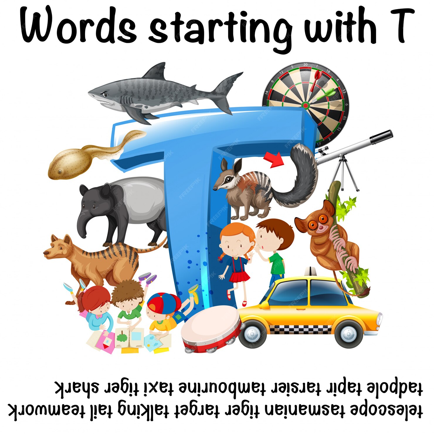 speech words starting with t