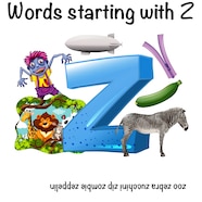 Premium Vector English Words Starting With Z