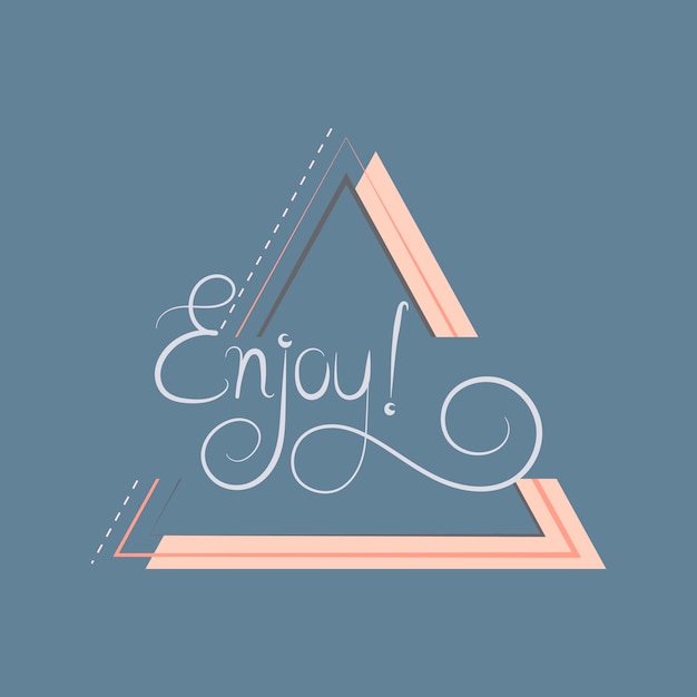 Enjoy typography badge design vector Free Vector