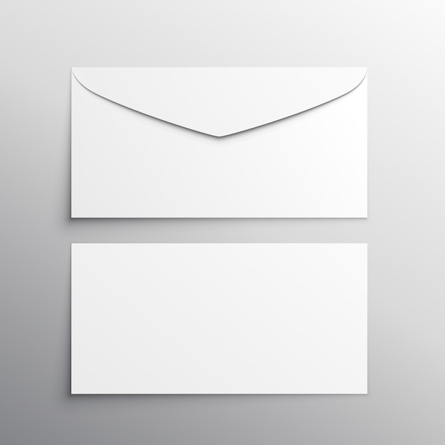 Envelope front and back mockup Vector | Premium Download