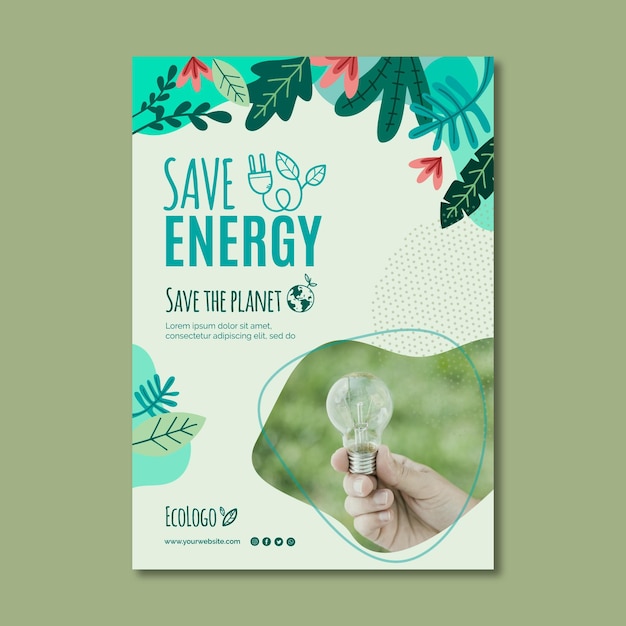 Free Vector | Environment flyer template