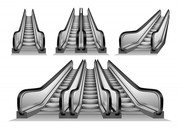 Download Escalator elevator mockup set | Premium Vector