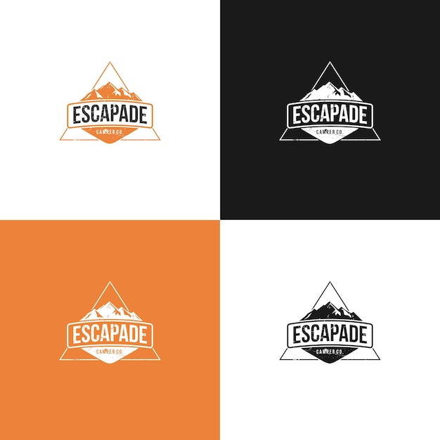 Download Free Escapade Logo Premium Vector Use our free logo maker to create a logo and build your brand. Put your logo on business cards, promotional products, or your website for brand visibility.