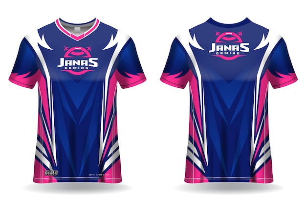 Download Premium Vector | Esport gaming t shirt jersey template, uniform, front and back view