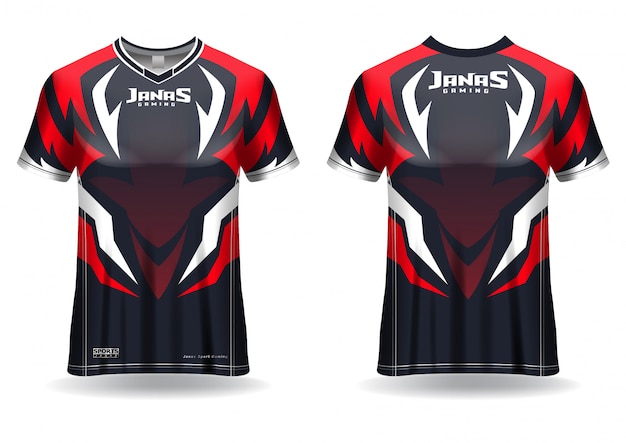 Esport gaming t shirt jersey template, uniform, front and ...