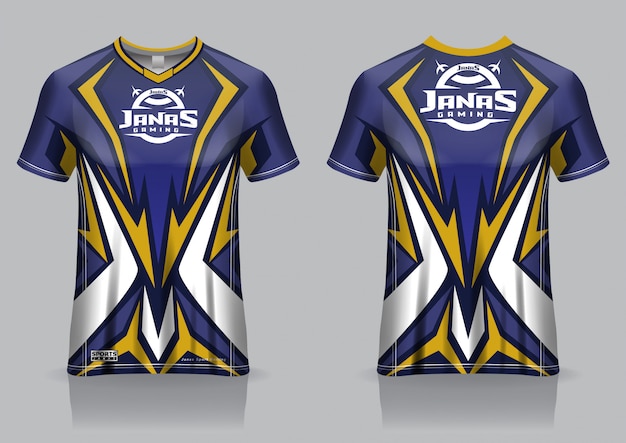 Download Esport gaming t shirt jersey template, uniform, front and ...