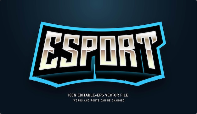 Premium Vector | Esport text effect with editable font