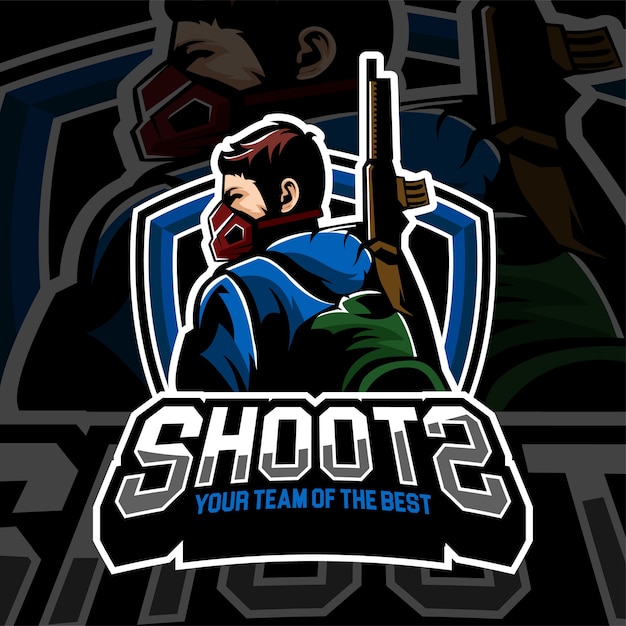 Download Free Esports Gaming Logo Badge Shooter Theme Premium Vector Use our free logo maker to create a logo and build your brand. Put your logo on business cards, promotional products, or your website for brand visibility.