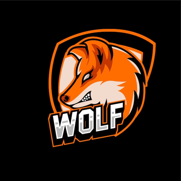 Esports gaming  logo  team wolf animals Vector Premium 