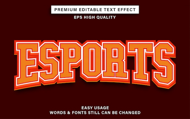 Premium Vector | Esports style text effect