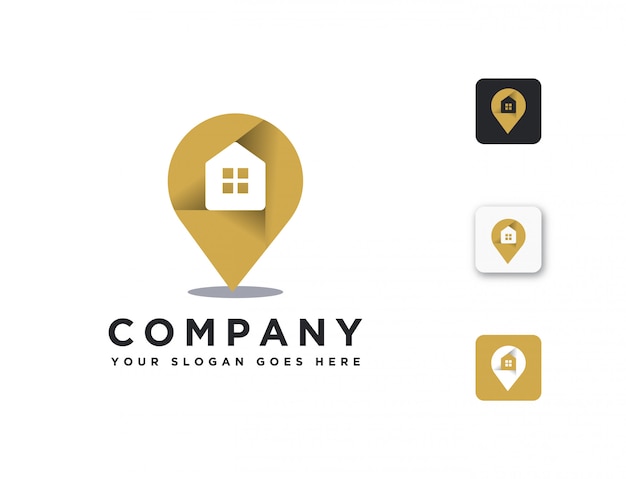 Download Free Estate House Pin Location Logo Template Premium Vector Use our free logo maker to create a logo and build your brand. Put your logo on business cards, promotional products, or your website for brand visibility.