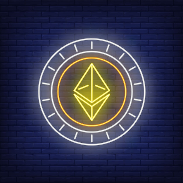 crypto neon sign