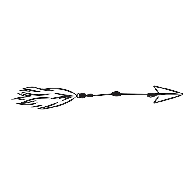 Premium Vector Ethnic Arrows Feathers Boho Style Boho Arrow Vector Sketch 2464