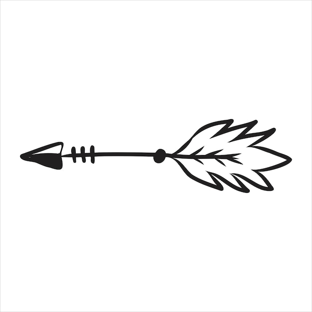 Premium Vector Ethnic Arrows Feathers Boho Style Boho Arrow Vector 4940