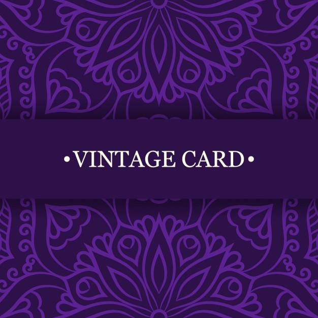 Ethnic elegant purple card