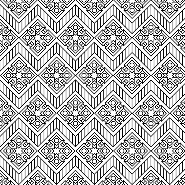 Premium Vector Ethnic Geometric Seamless Pattern Background In Black