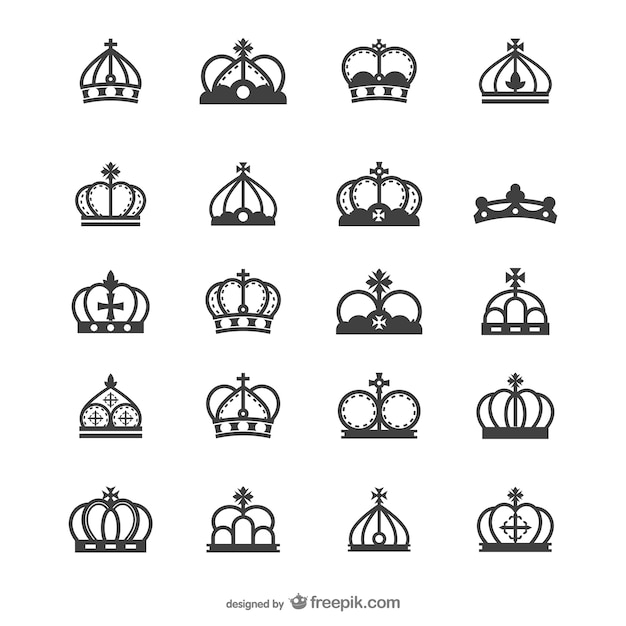 European crown silhouette vector Vector | Free Download