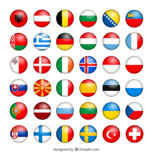 Download Free Vector | European flags collection