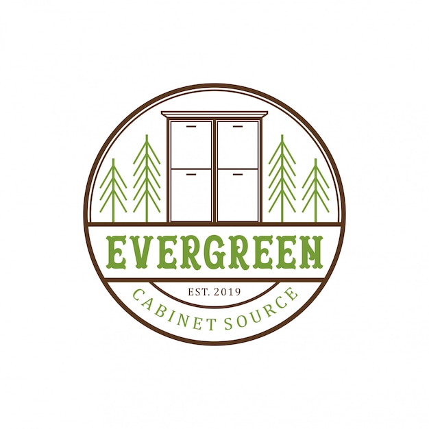 Download Free Evergreen Cabinet Vintage Logo Design Premium Vector Use our free logo maker to create a logo and build your brand. Put your logo on business cards, promotional products, or your website for brand visibility.