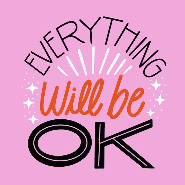 Everything will be alright with sparkles | Free Vector