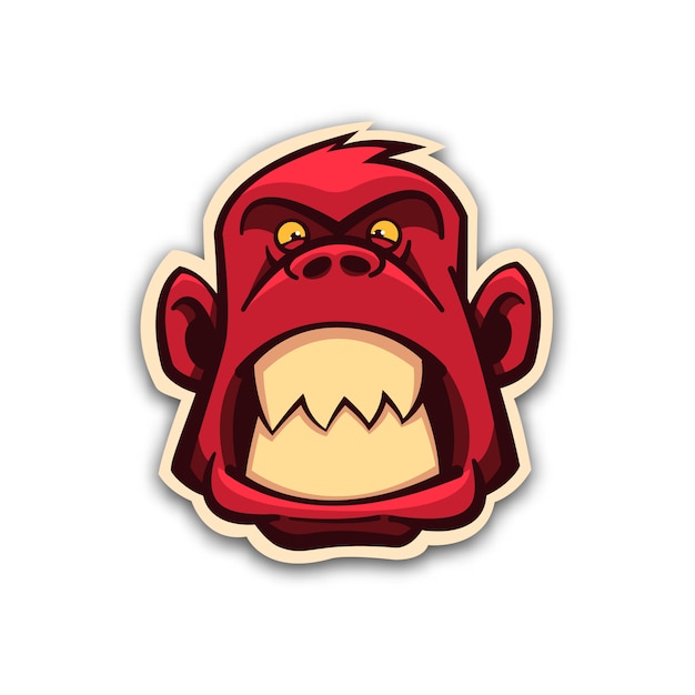 Premium Vector | Evil monkey sticker