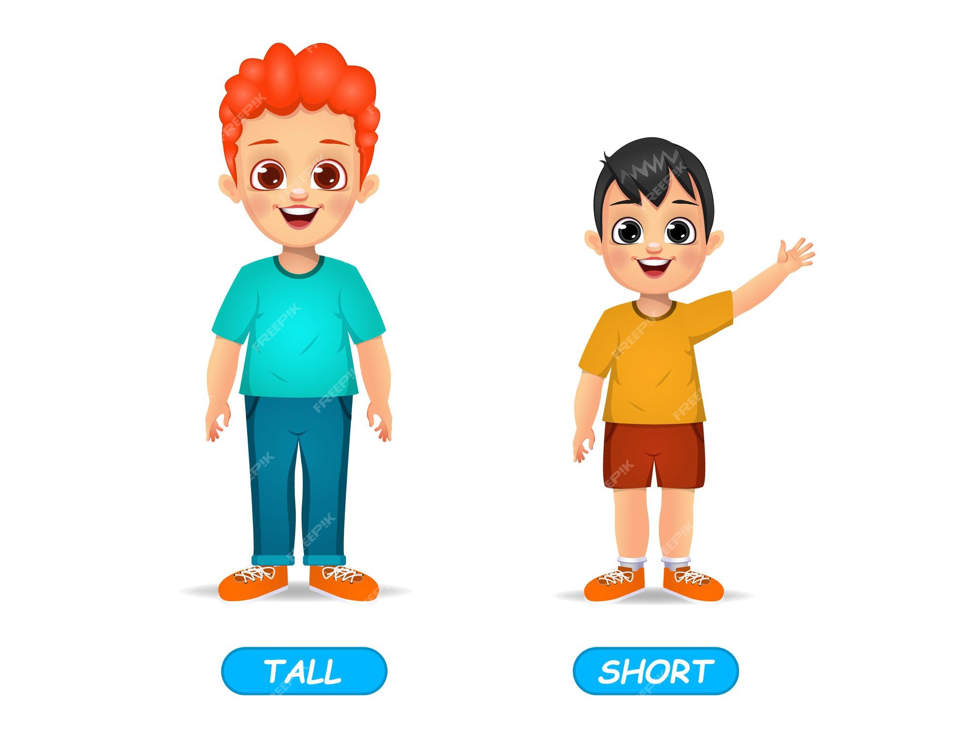 Premium Vector | Example of opposite adjectives word for kids. isolated ...