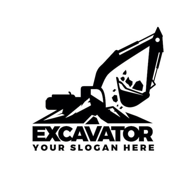 Download Premium Vector | Excavating logo