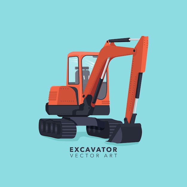 Download Excavator background design Vector | Premium Download