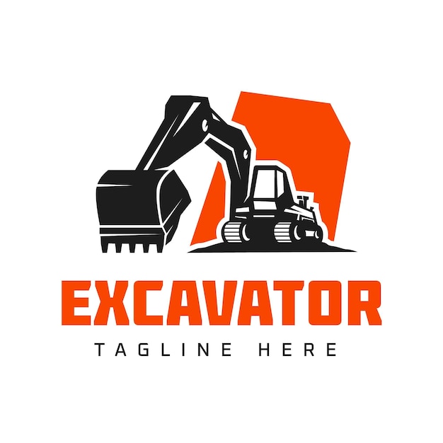 Premium Vector Excavator Construction Logo Concept