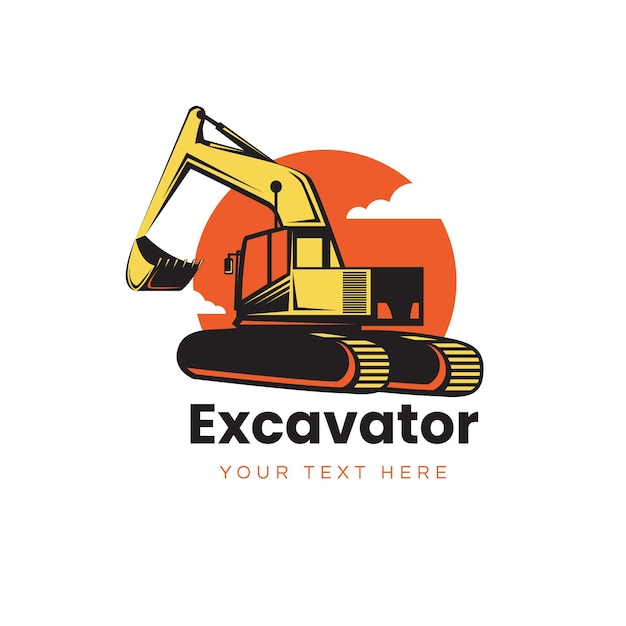 Download Free Vector | Excavator logo template design