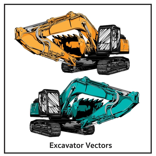 Premium Vector | Excavator