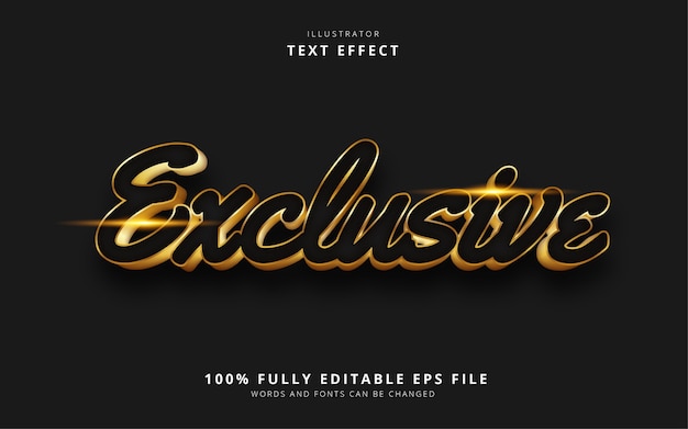 Premium Vector | Exclusive text effect