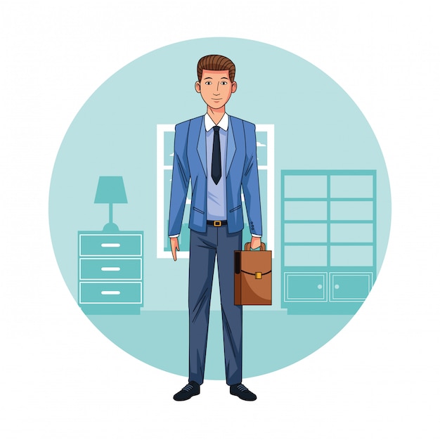 Premium Vector | Executive businessman in the office