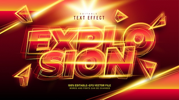 Explosion text effect Premium Vector