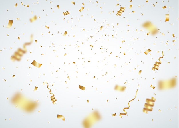 Explosive confettis background | Premium Vector