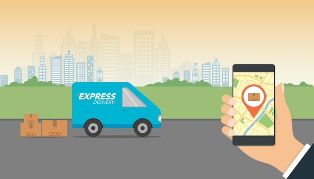 Premium Vector | Express delivery concept