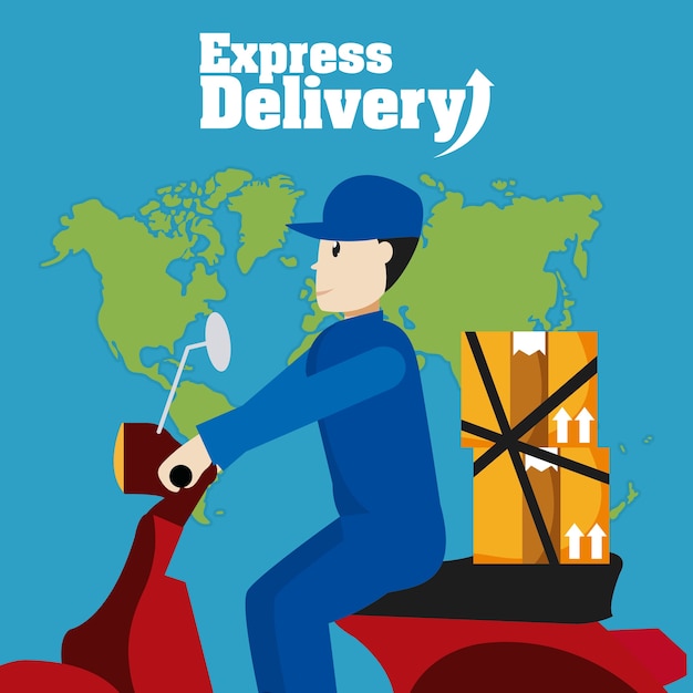 Premium Vector | Express delivery courier cartoons