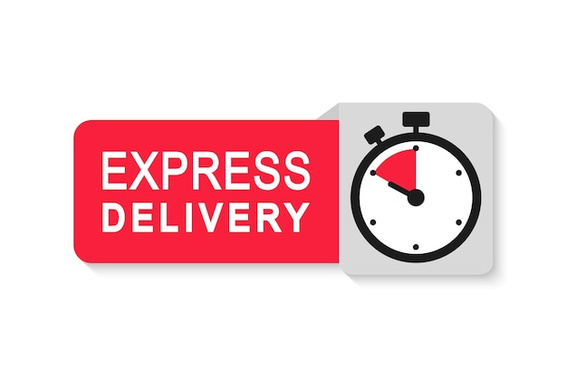 Premium Vector | Express delivery logo timer icon with inscription for ...
