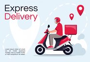 Premium Vector Express Delivery Poster Template