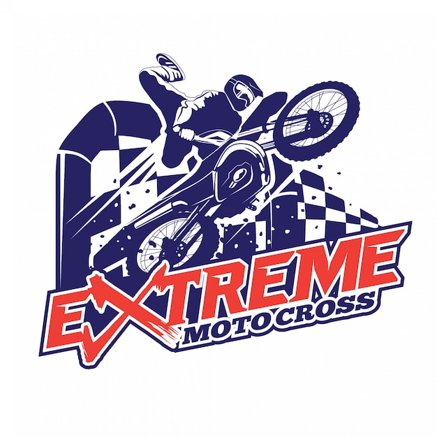 Premium Vector | Extreme sport motocross