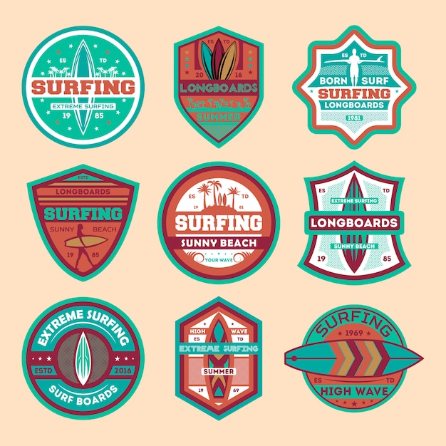 Download Free Extreme Surfing Camp Vintage Isolated Label Set Premium Vector Use our free logo maker to create a logo and build your brand. Put your logo on business cards, promotional products, or your website for brand visibility.