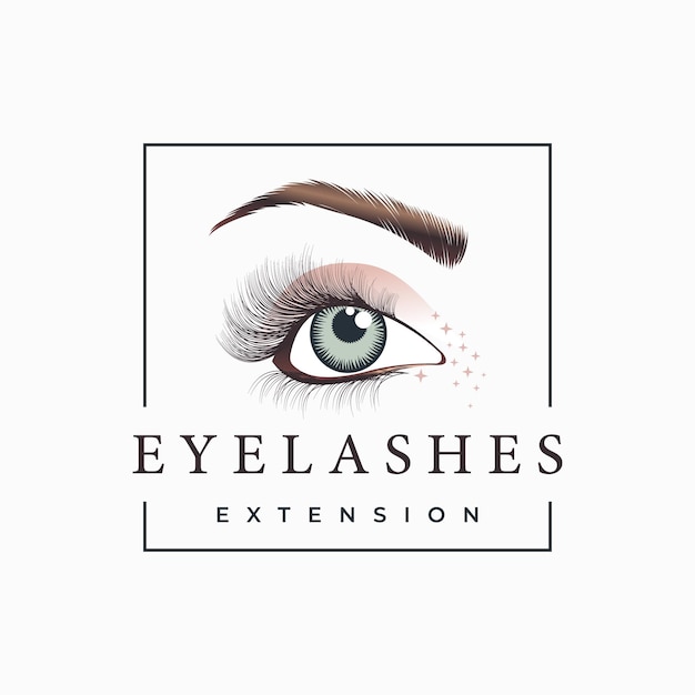 Premium Vector | Eyelash logo