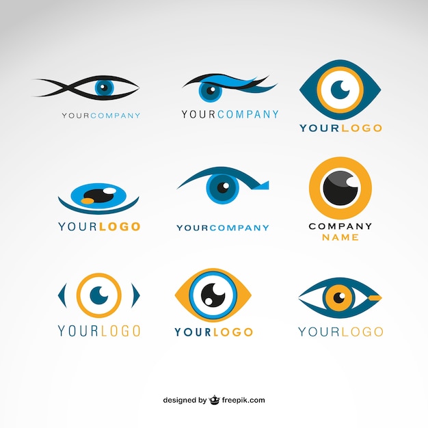Free Vector | Eyes logos